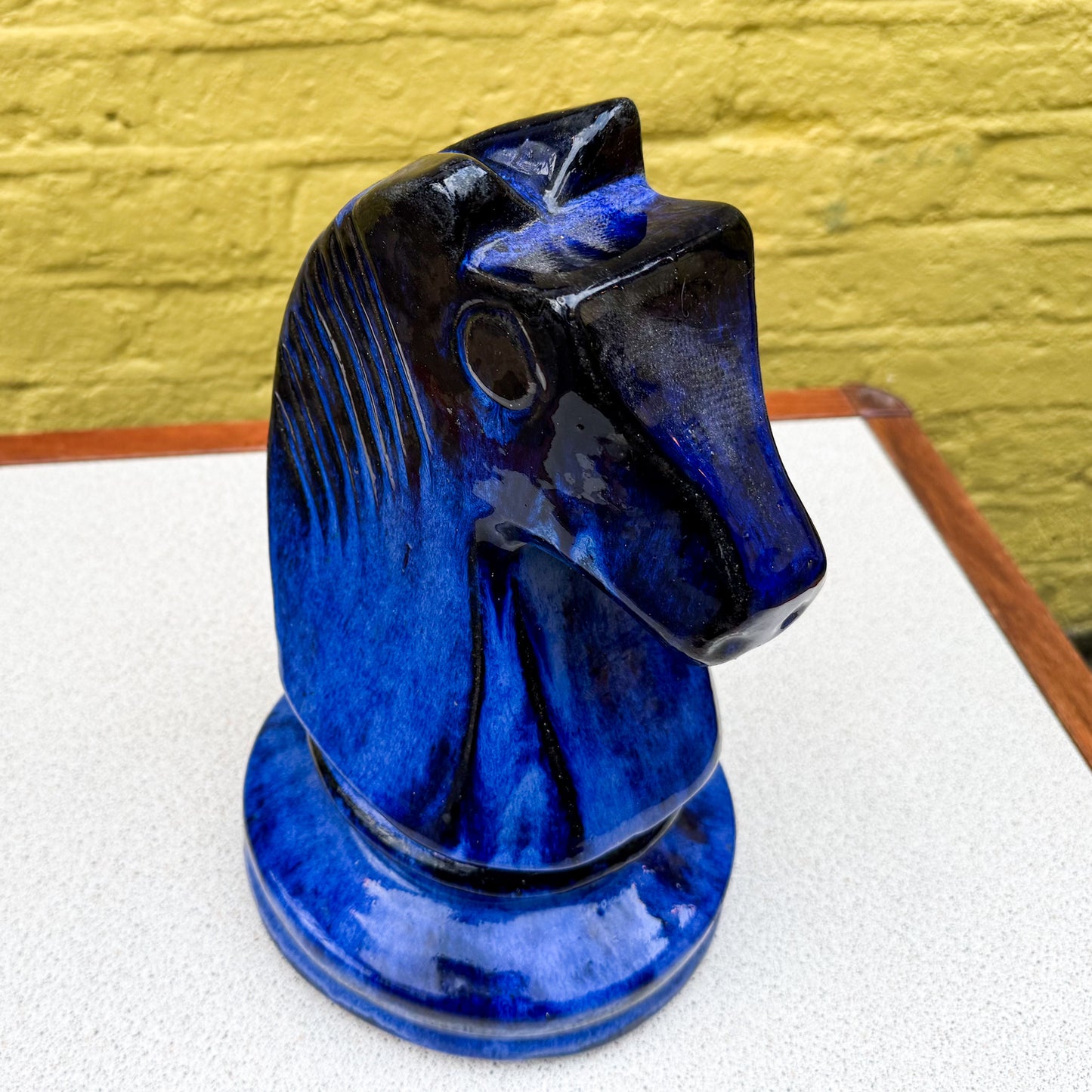 Large glass chess piece