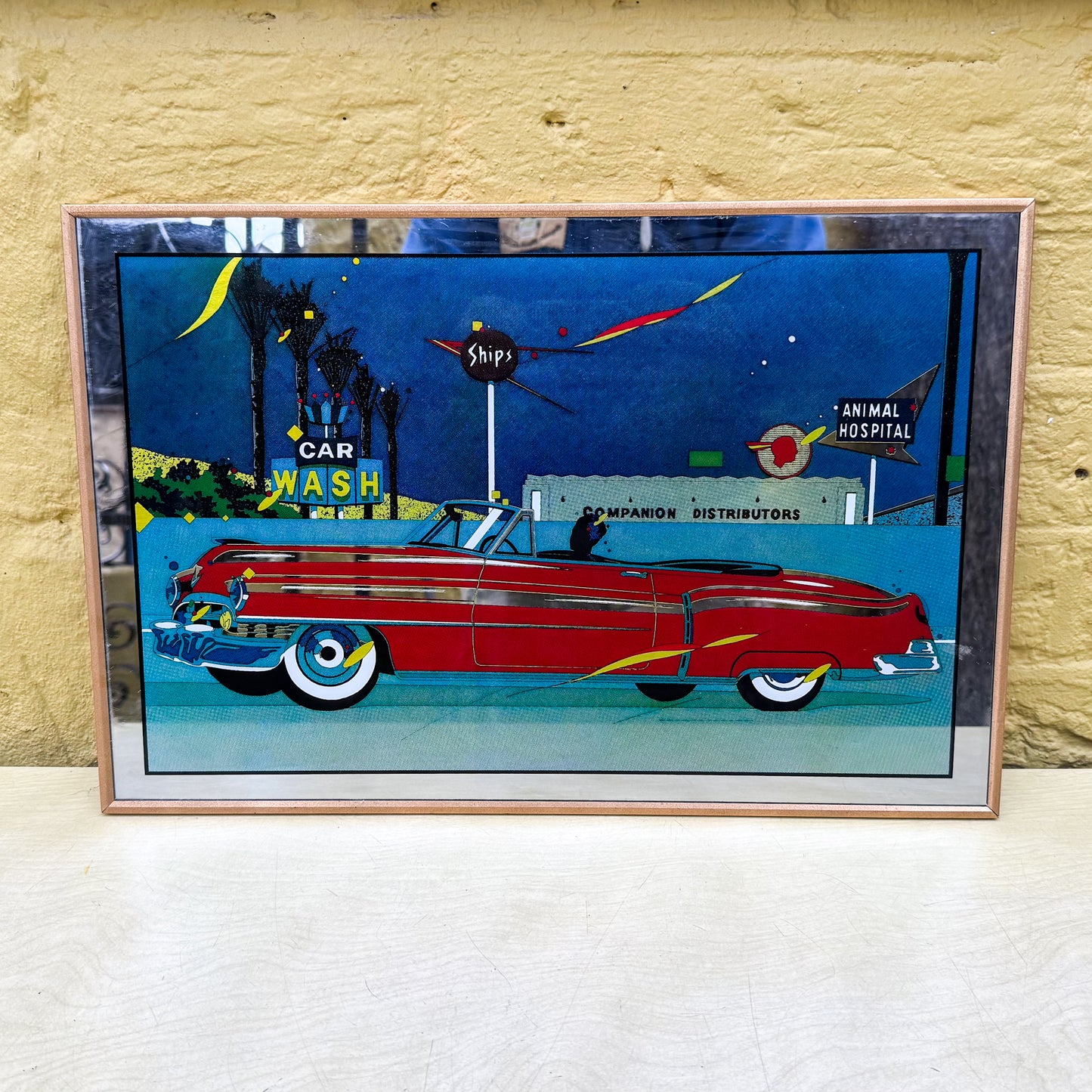 Mirrored vintage wall picture