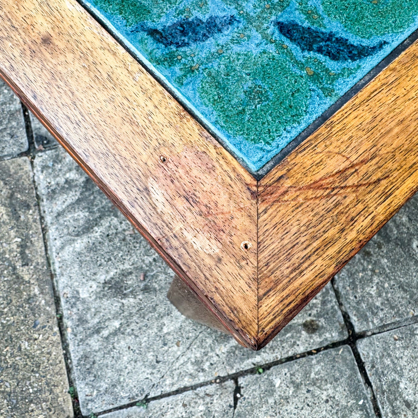 Large tiled coffee table