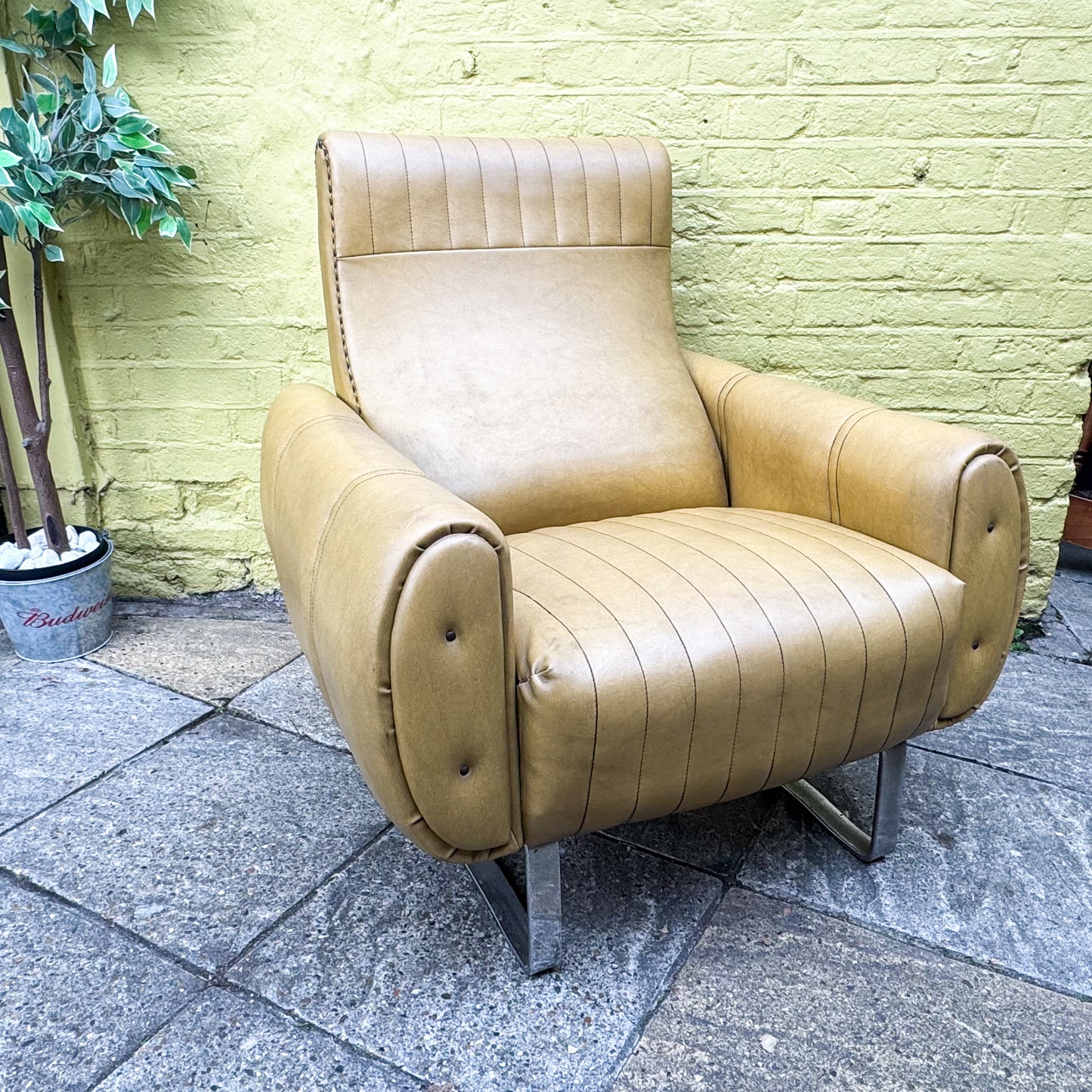 Leather armchair 1970s