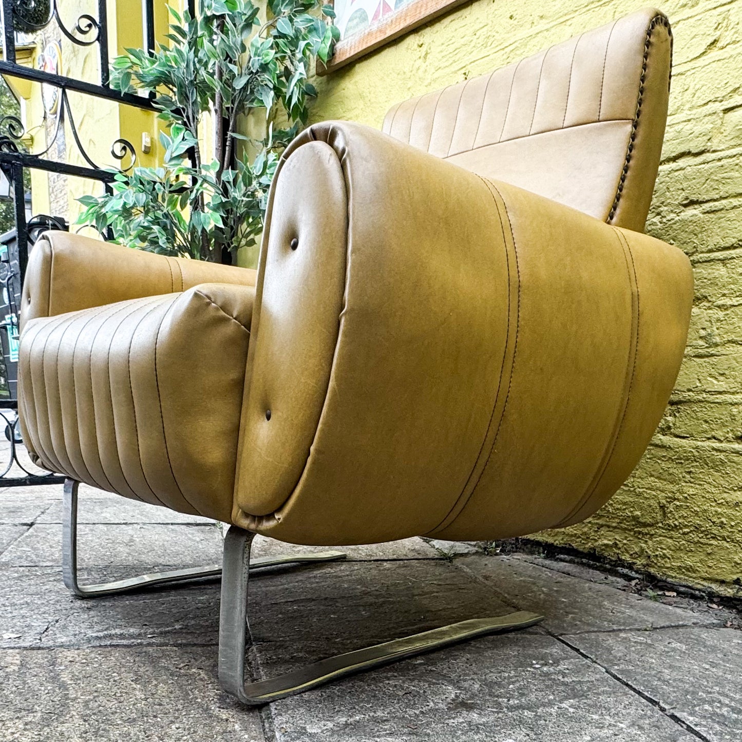 Leather armchair 1970s