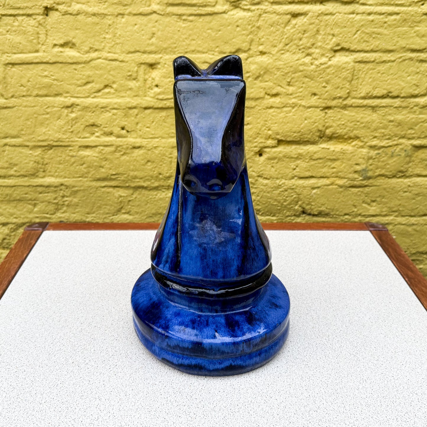 Large glass chess piece