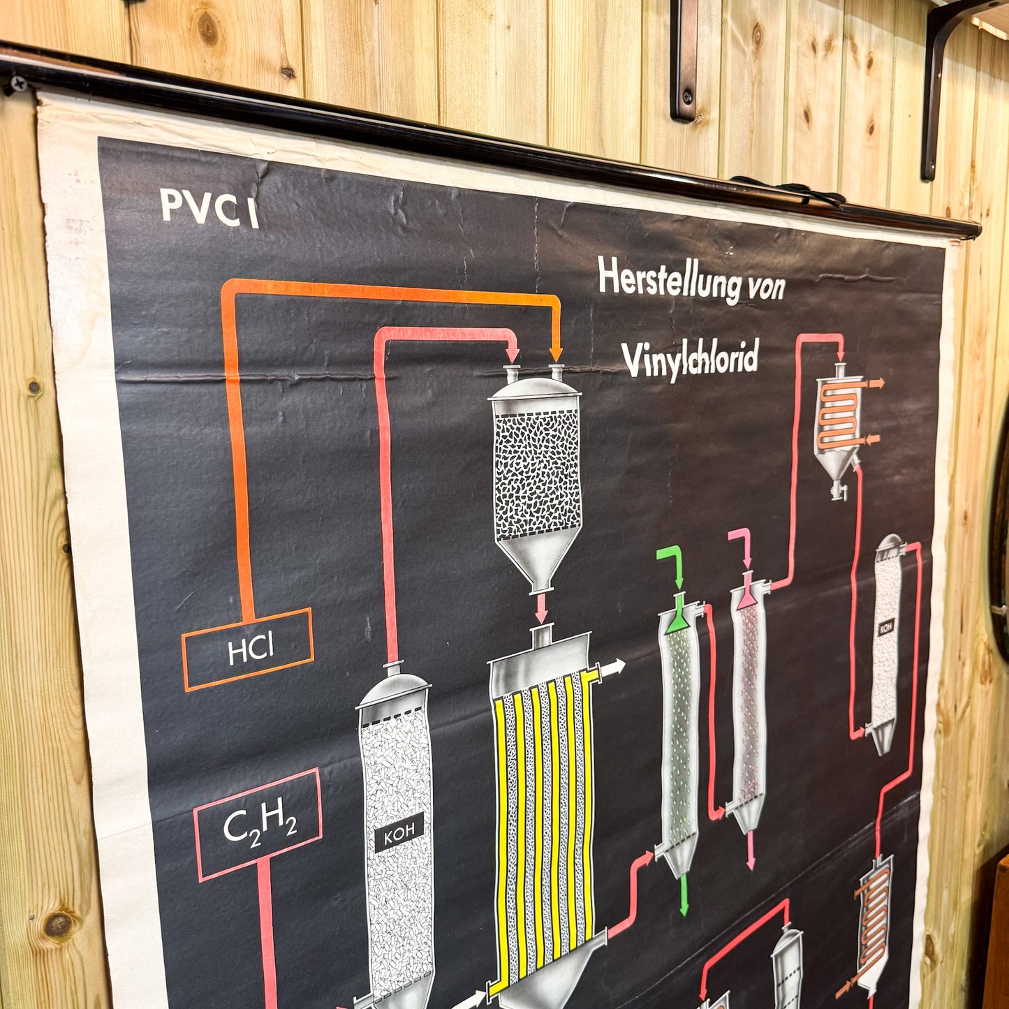 German long mechanical wall poster