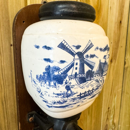 Wall mounted dutch coffee grinder